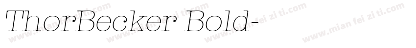 ThorBecker Bold字体转换